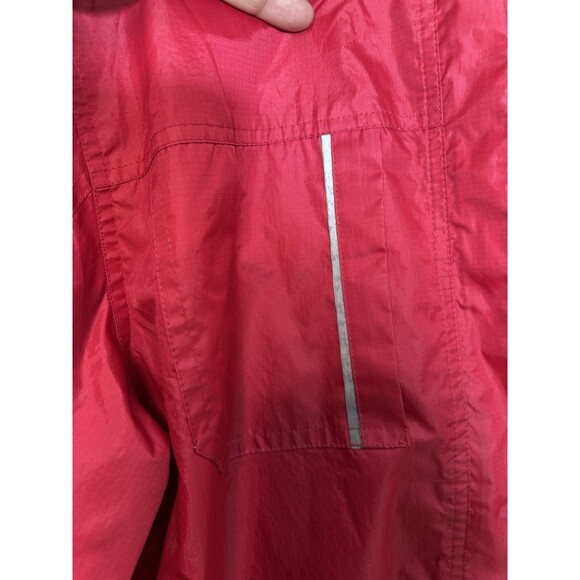 VTG i5 Apparel Red Water Resistant  Zip Windbreaker Rain Jacket Hooded Large - Picture 7 of 10